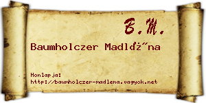 Baumholczer Madléna névjegykártya